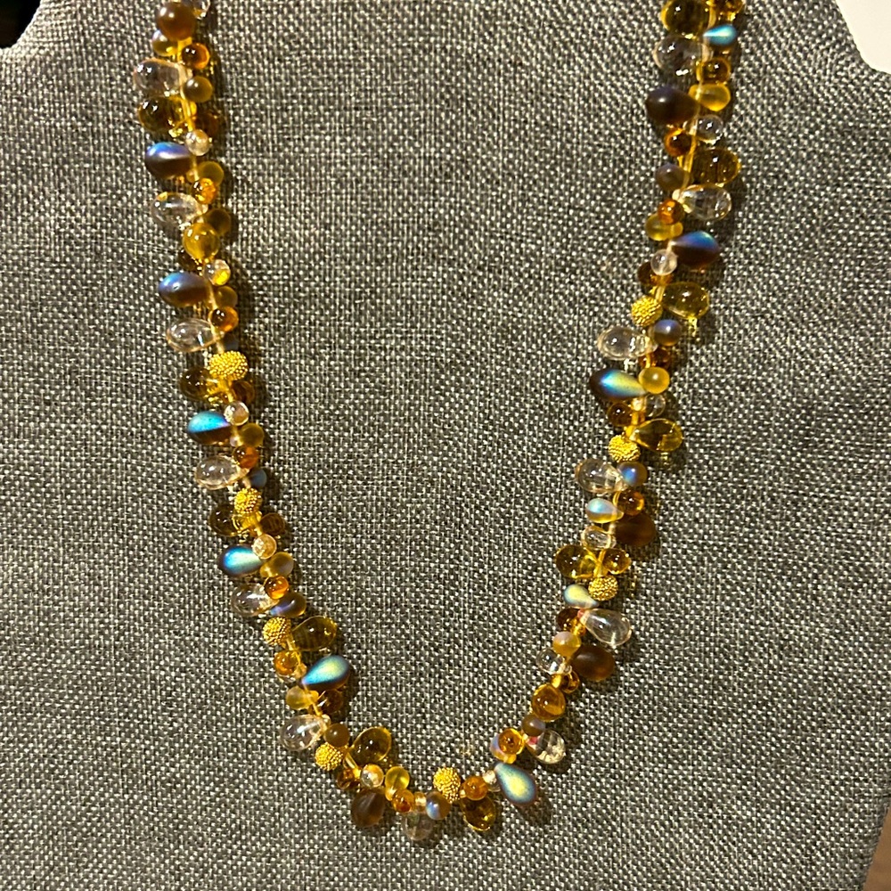Nordstrom Gold toned beaded necklace purchased at Nordstrom
